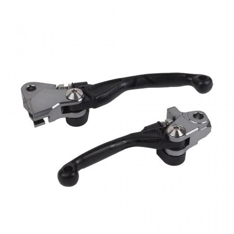 Folding Lever Set HONDA CR125/250 04-07 Black^