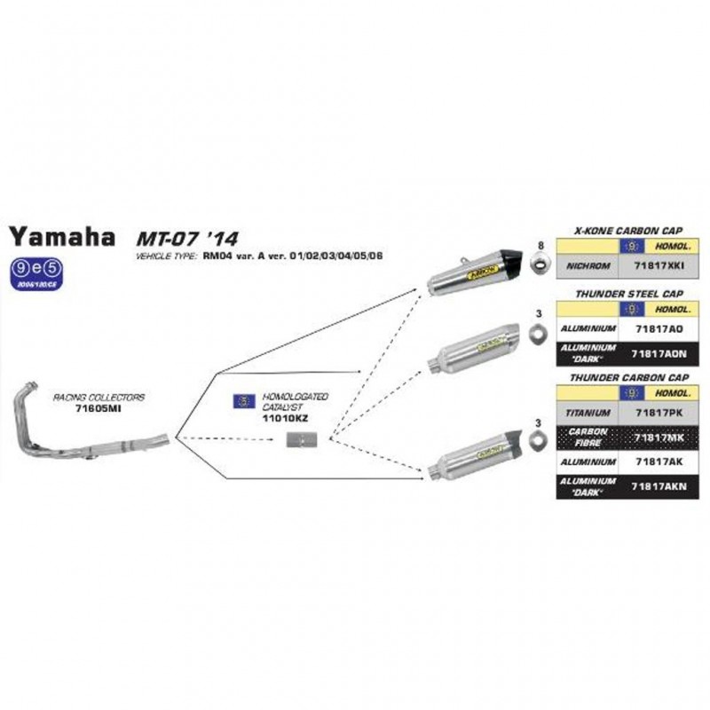 ARROW YAM Silencer Thunder Aluminium Dark with ST End Cap