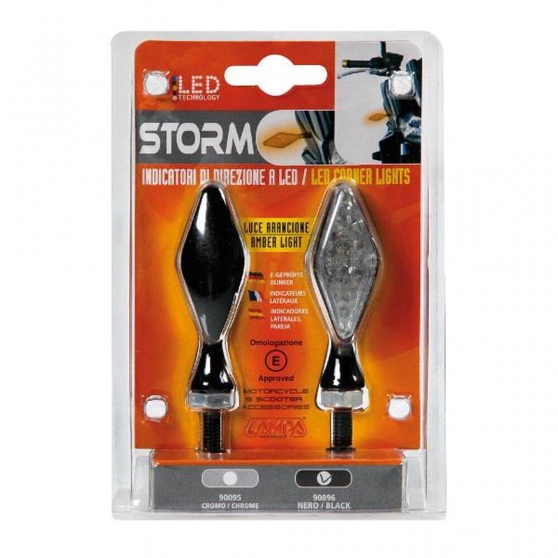 LAMPA Indicator Set LED STORM 70x20mm Black*