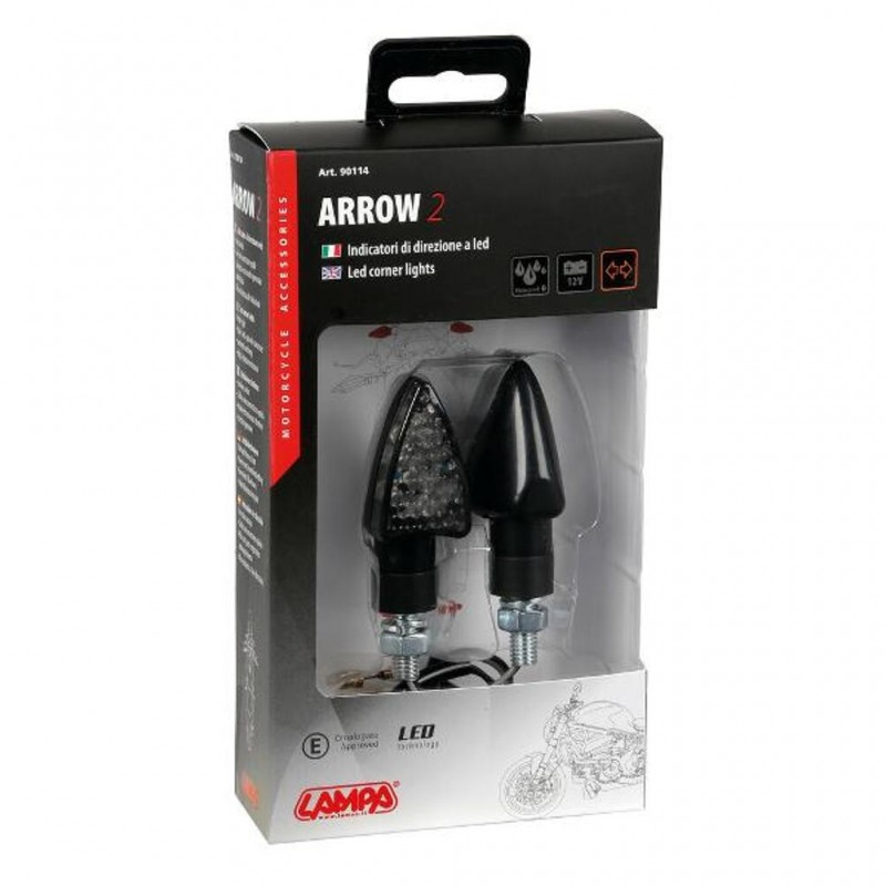 LAMPA Indicator Set LED ARROW 2 63x25mm Black