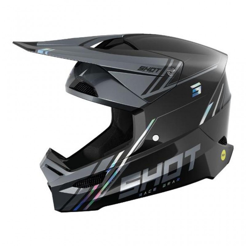 SHOT Helmet Race Sprint Pearly Black Holographic