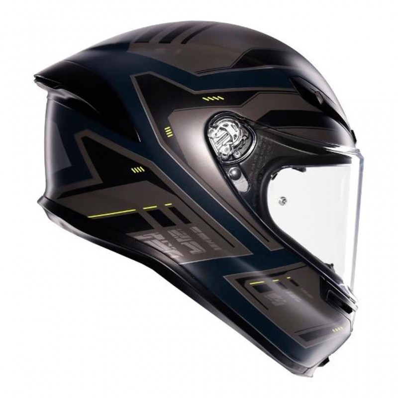 AGV K6 S Enhance Matt Grey/Yellow Fluro