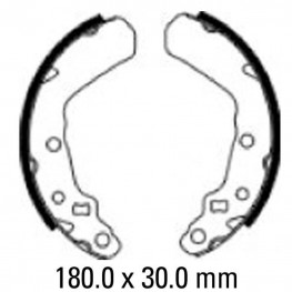 FERODO Brake Shoe Set FSB929
