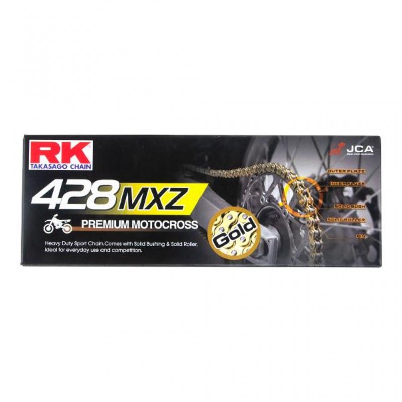 RK 428MXZ x 126L MX Race Chain Gold