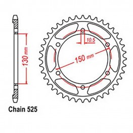 Rear Sprocket HONDA YAMAHA 525