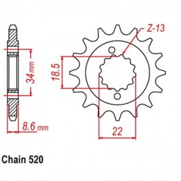 Front Sprocket KTM 520