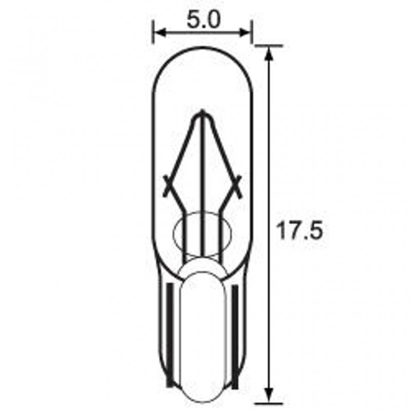 Bulb 12V 2W Mini Wedge (10)
