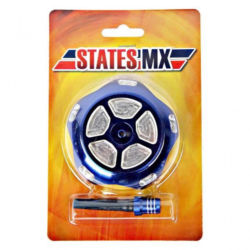 STATES MX Tank Cap Blue