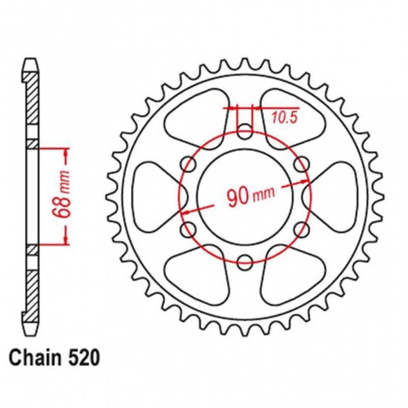 Rear Sprocket HONDA 520
