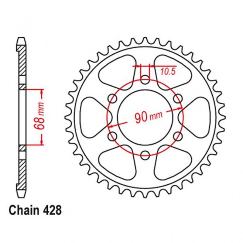 Rear Sprocket HONDA 428