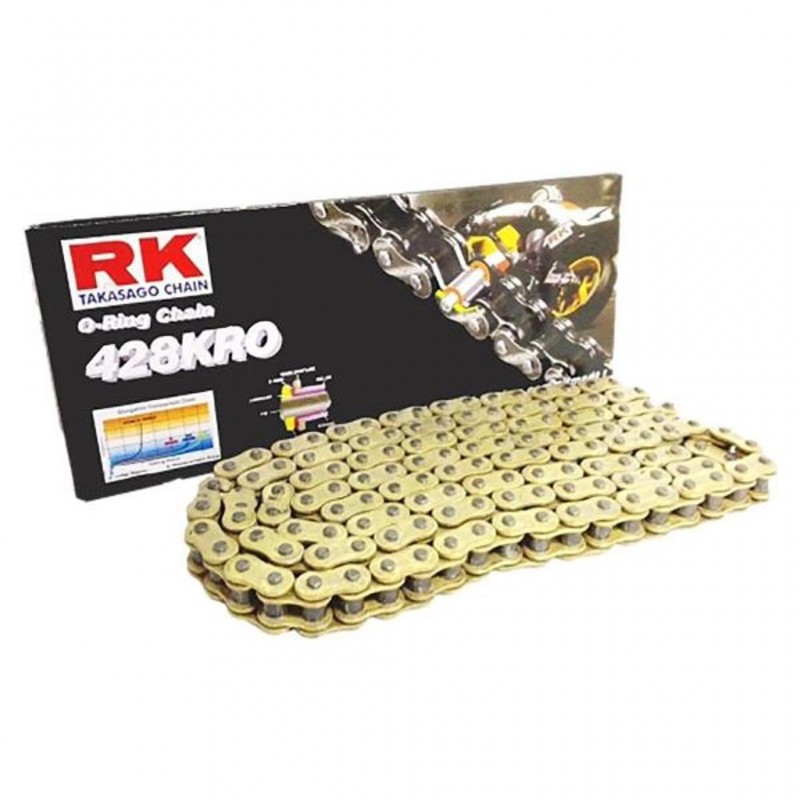 RK 428KRO x 136L O Ring Chain Gold