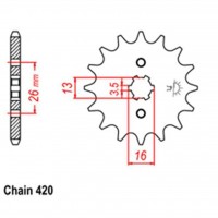 Front Sprocket YAMAHA SUZUKI 420