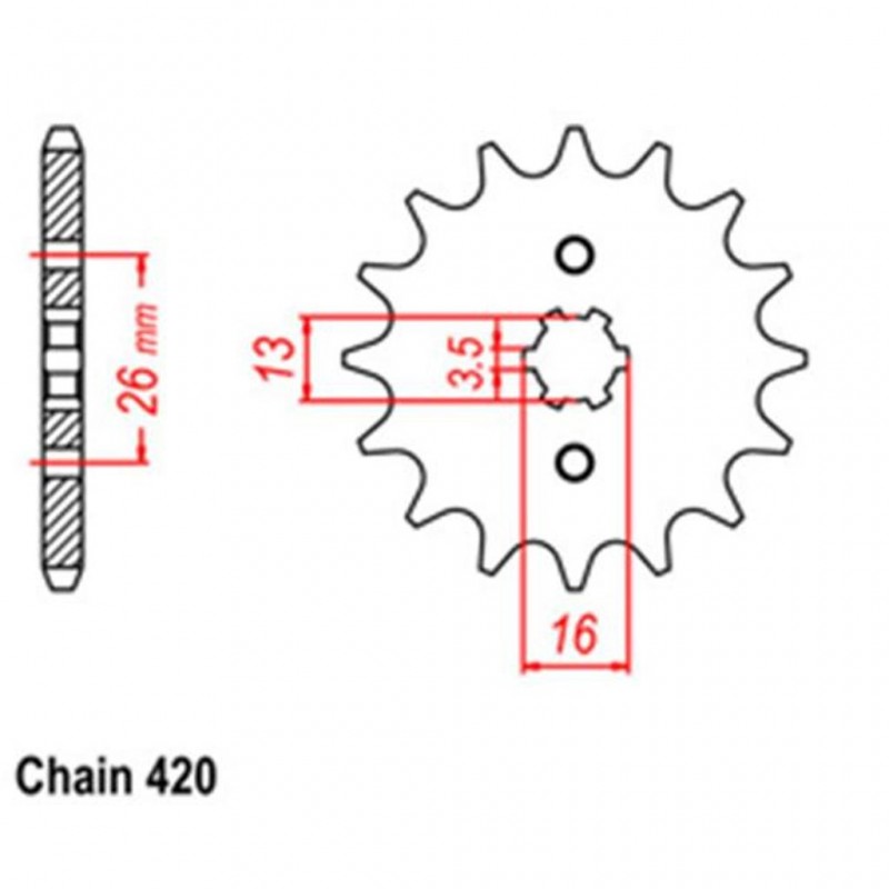 Front Sprocket YAMAHA SUZUKI 420