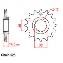 Front Sprocket HONDA 525