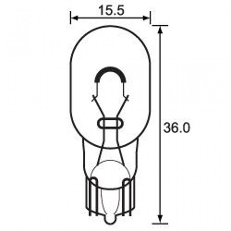 Bulb 12V 21CP Wedge Indicator (10)