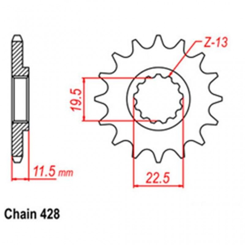 Front Sprocket SUZUKI 428