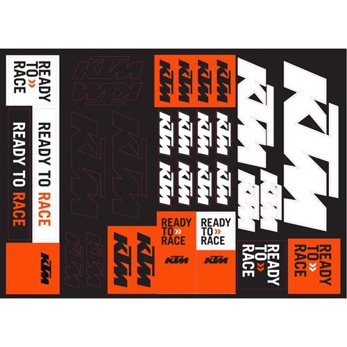 KTM TEAM LOGO STICKER SHEET