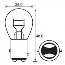 Bulb 6V 21/3CP (17/5.3W) Stop/Tail (10)