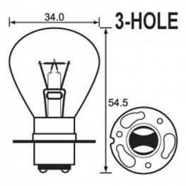 Bulb 6V 35/35W 3 Hole (10)
