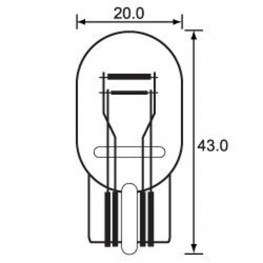 Bulb 12V 21/5W Wedge Stop/Tail (10)