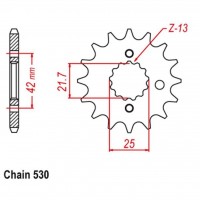 Front Sprocket With Rubber Cush 18T 530