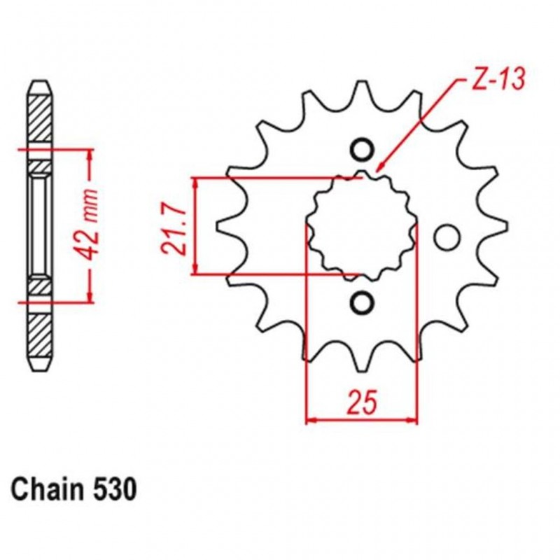 Front Sprocket With Rubber Cush 18T 530