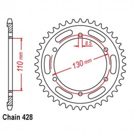 Rear Sprocket YAMAHA 428