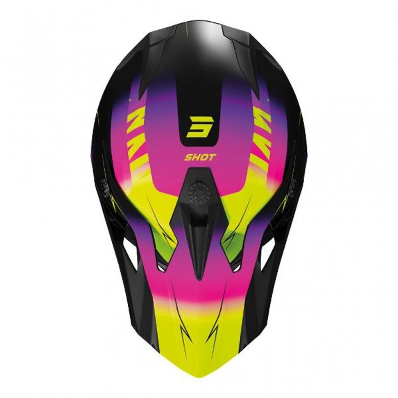 SHOT Kids Helmet Pulse X-Treme Glossy Pink/Neon Yellow