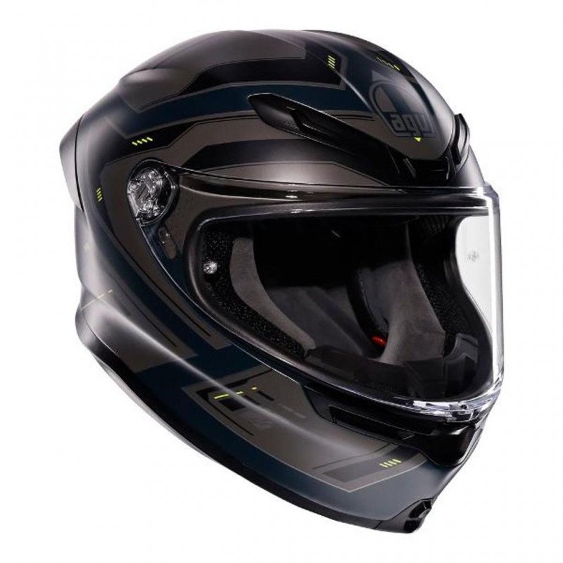 AGV K6 S Enhance Matt Grey/Yellow Fluro